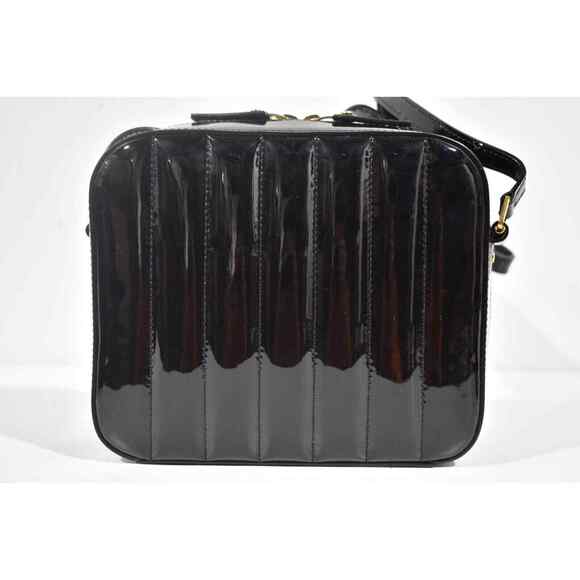 Saint Laurent YSL Vicky Monogram Black Patent Leather Gold Crossbody Camera Bag - Picture 8 of 12